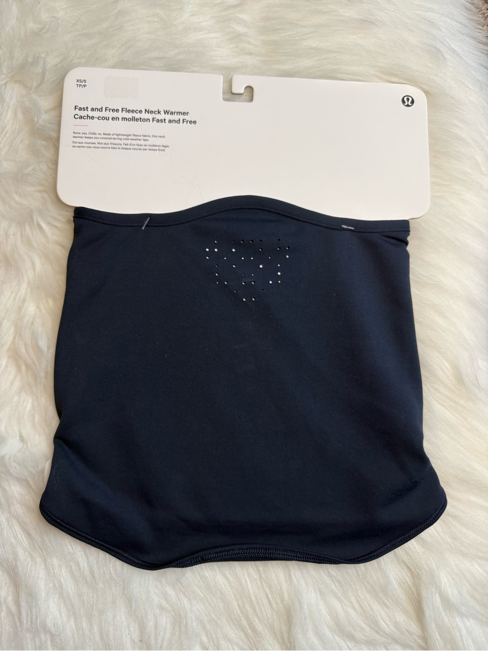 Lululemon Fast Free Fleece Neck Warmer True Navy Blue TRNV Size XS/S NWT